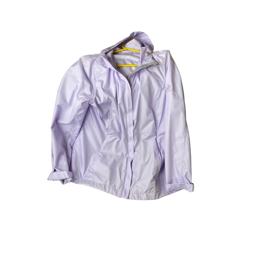 ZeroXposur Coat Womens Large Lavender Lightweight Hooded Windbreaker Jacket